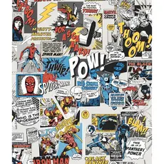 Papel de Parede adesivo Lavável Marvel Heróis Casa 3x50