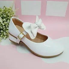 Sapatilha Infantil Menina Saltinho Com Laço Nó Boneca Salto Baixo Festa Moda Blogueira Confort