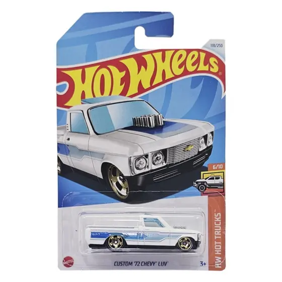 Hot Wheels Custom 72 Chevy Luv HTD75 Branco Mattel