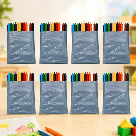 Kit 8 Pacote De Giz De Cera Radex 12 Cores Escolar Entrega Imediata Papelaria