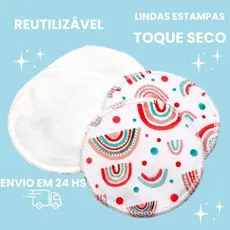 Absorvente para Seios - Reutilizável - Impermeável - Ecológico - Toque Seco