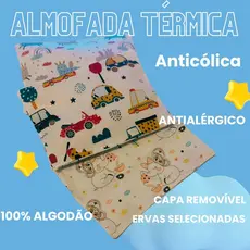 Almofada ANTICÓLICA - Bolsa Térmica de Ervas Sementes para bebê - Antialérgico - Reutilizável