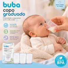 COPO GRADUADO INFANTIL BUBA – kit 3 copos coletor
