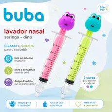 Lavador Nasal Buba Seringa Dino – Alívio Rápido para o Bebê
