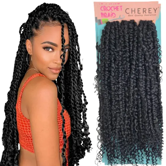 Boho Passion Cabelo Crochet Braids Longo Curl Trança 300g