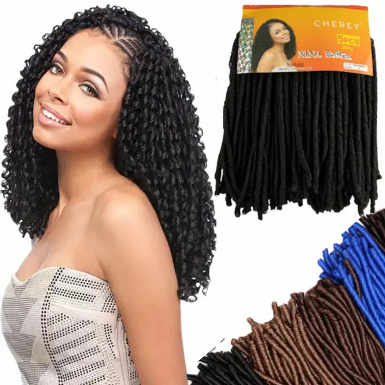 Nina Soft Dread Pacotão 360 Gramas + Agulha Cherey 5 Peças Cabelo Sintetico