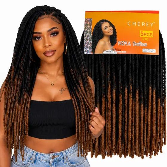 Cabelo Nina Softex Pacotão 360 gramas  Ombre Mel Cherey + Agulha