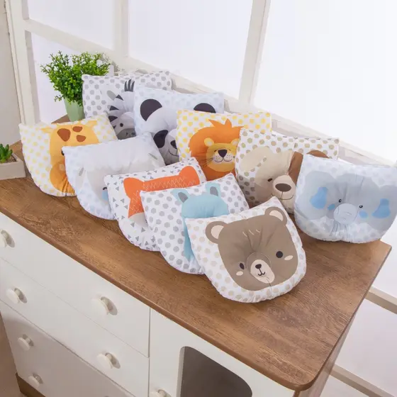 Travesseiro Anatômico para Bebê de Bichinhos Feminino e Masculino