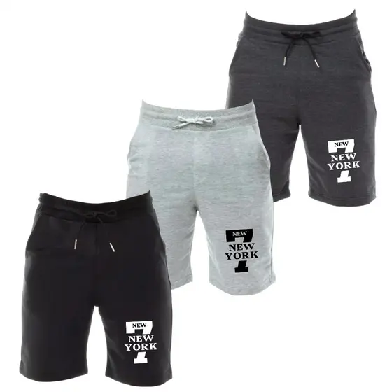 KIT 3 Bermudas Masculina P ao G3 Plus Size Preto Cinza Grafite