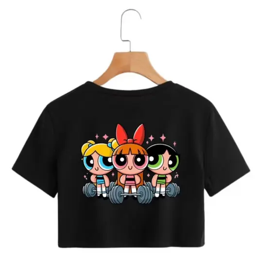 Camiseta Feminina Modelo Cropped Super Poderosa Treino Academia Aproveite