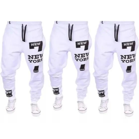 KIT 3 Calças de Moletom New York Academia Jogger