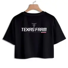 Cropped Feminino Texas Farm Country Camiseta 100% Algodão