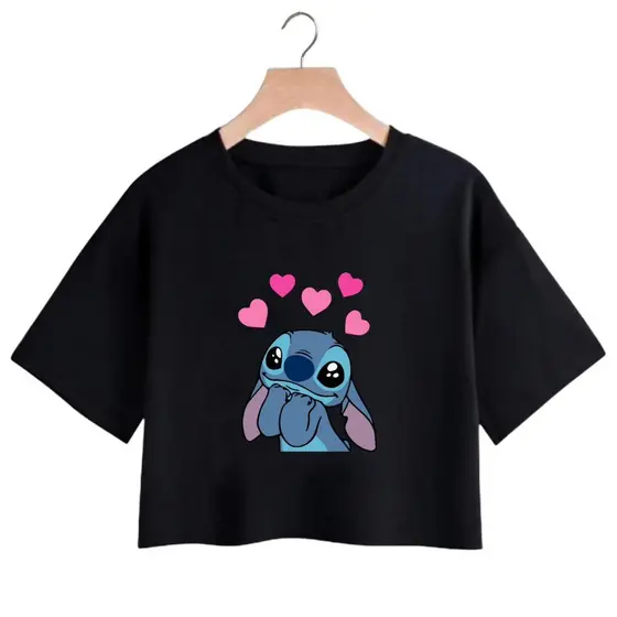 Cropedd Camiseta Feminina Malha em Algodão Lançamento