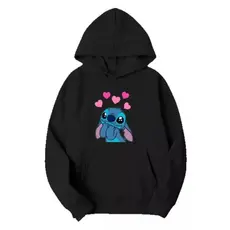 Moletom Infantil Kids Stitch Unissex Com Capuz Canguru