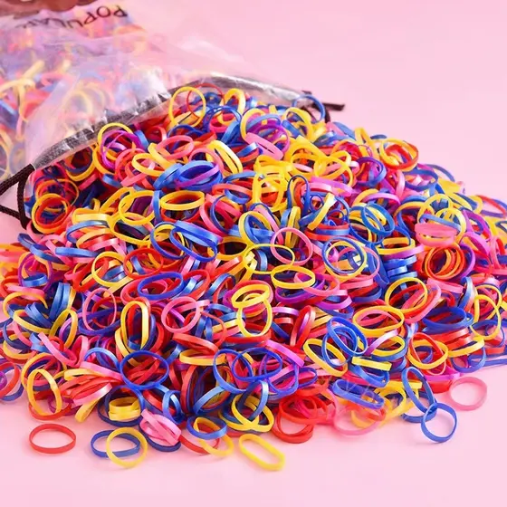 KIT 1000-2000 Elásticos colorido Pequenos Para Cabelo infantil