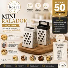 KIT 50 Mini Ralador De Aço Inox Lembrancinha, Ralo Cozinha Legumes
