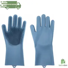 Luvas Silicone Limpeza Multifuncional Cerdas Macias Oikos