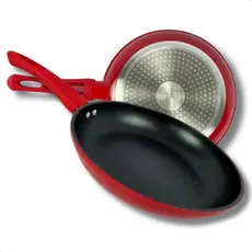 Panela Frigideira Antiaderente Cerâmica 20cm ou 24 cm Frita Sem Óleo Cor Vermelho