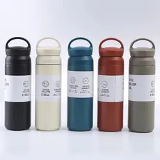 Garrafa Termica Parede Dupla 500ml Com Aça Quente Frio Isolamento Termico Alta Vedação