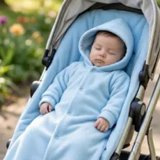 Saco Saquinho De Dormir Para Passeio Com Capuz Bebê Rosa Ou Azul Soft Quentinho Para Inverno Transporte