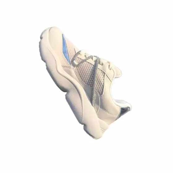 Tênis Vizzano Feminino Casual Chunky Strass Brilho Original Off White