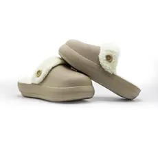 Pantufa Feminina Plataforma Com Pelinho Feita em EVA Linda Outono Inverno, Chinelo nuvem