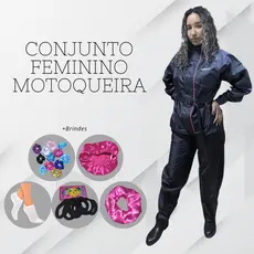Capa de Chuva de Nylon Feminina Completa Com Bolsos Motoqueira Gola Alta Impermeável Leve Moto Frio