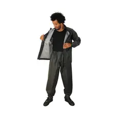 Capa de Chuva Masculina Impermeável Azul Moto Motoqueiro Motoboy Proteção Resistente Emborrachado