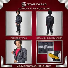 Capa de Chuva Nylon Urbano Star Capas Impermeável Masculino Original Resistente à Água Leve