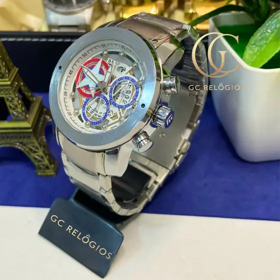 Relógio Masculino Skeleton Mecânico em Aço Inox – Luxo e Sofisticação