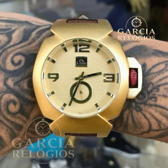Relógio Quikisilver Titan Pulseira De Couro + Caixa