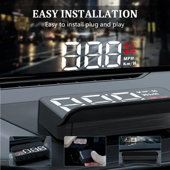 M3 Auto HUD OBD2 Head Up Display Projeção No Vidro Do Carro Velocidade Pára-Brisa Projetor Alarme Acessórios Eletrônicos