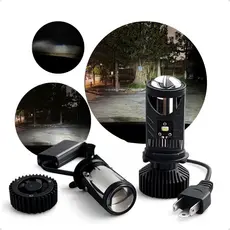 Par Led H4 Projetora Ultra Elíptico Canhão Canbus 6500k Frio