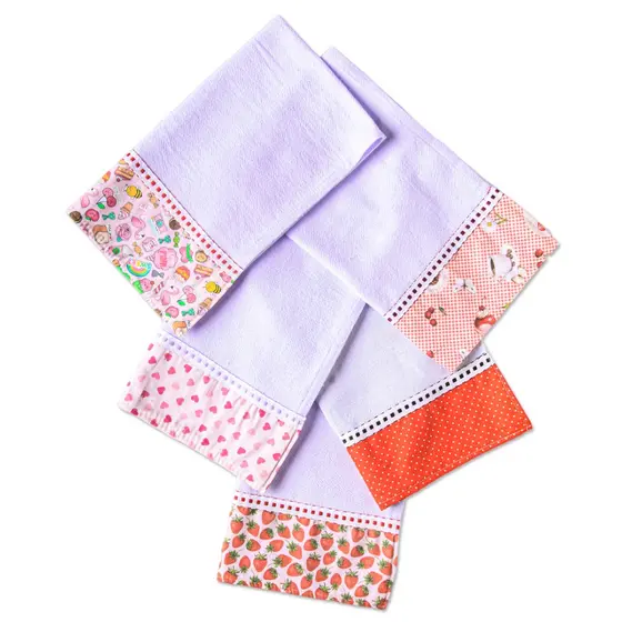 Kit 20 Panos De Prato Bainha Estampado Revenda Atacado