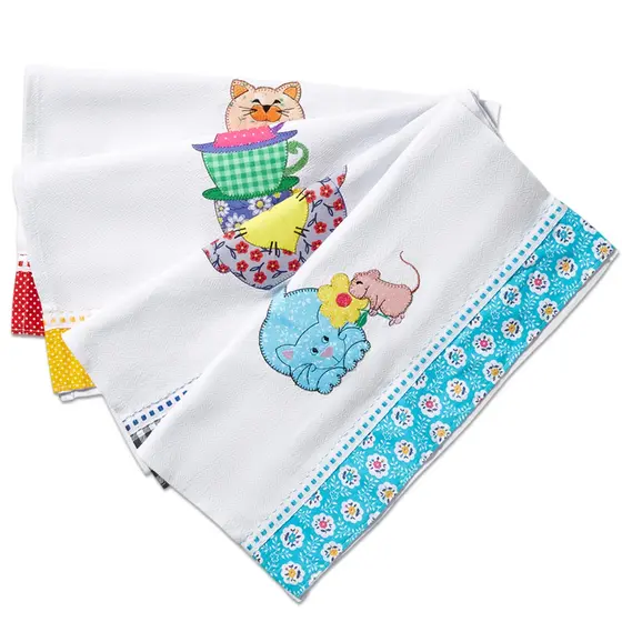 Kit 10 Pano Prato Copa Atacado Barrado Patchwork Premium