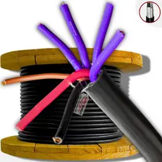 Cabo Rack Móvel 7 Vias  Rca Som Automotivo Fio  2 Metros