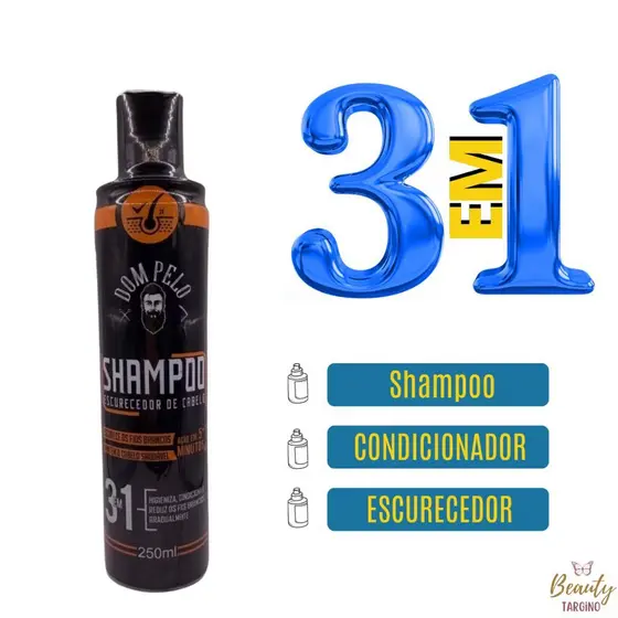 Shampoo Escurecedor De Cabelos Brancos Grisalhos
