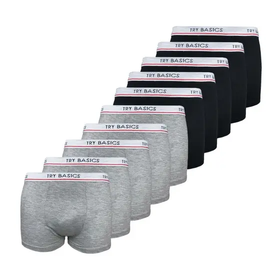 Kit 10 Cuecas Boxers Infantil Box Algodão Cotton Conforto