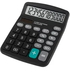 Calculadora 12 Dígitos Dupla Alimentação Mesa Comercial Prática Confiável Prática Versátil