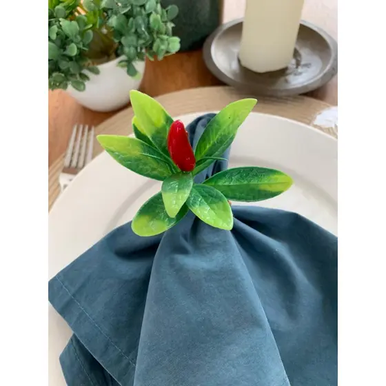 Porta Guardanapo de Pimentinha Artesanal – Kit com 6 Unidades – Ideal para Mesa de Churrasco ou Feijoada