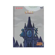 Caderno Brochura Universitário Pixel Kraft 48 Folhas São Domingos