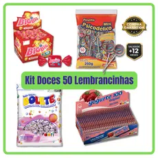 Kit Doces para Lembrancinha 50 Sacolinha Surpresa Festa Aniversário Infantil