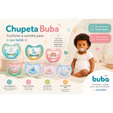 Chupeta Bico de Silicone Kit Com duas Buba Menino e Menina