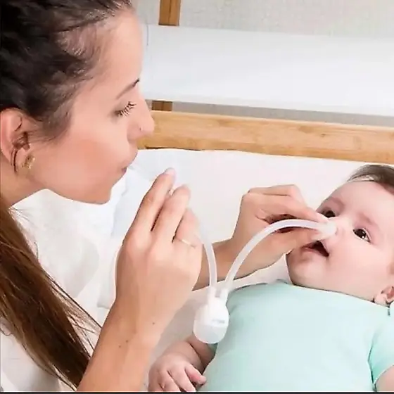 Aspirador Sugador Nasal P/bebê Sucção A Vácuo Higiene Do Nariz Buba