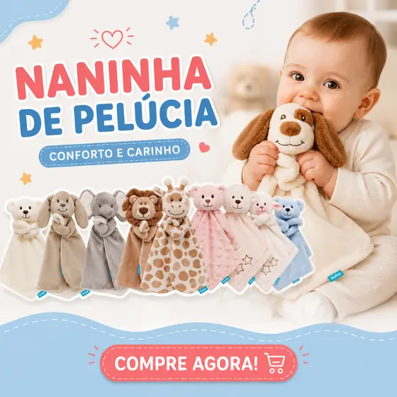 Naninha para bebe Buba Pelúcia Paninho Macio Antialérgica