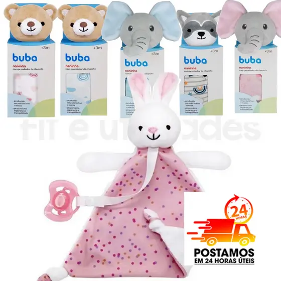 Naninha para Bebe Com Prendedor de Chupeta  Buba