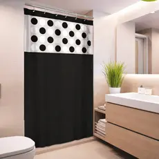 Cortina Box Banheiro Diversas Cores e Estampas Em Pvc Com Ilhos Gancho Decoração