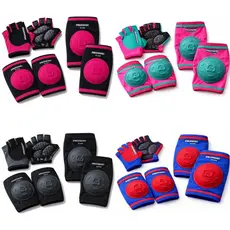 Kit Proteção Infantil Criança Cotoveleira Joelheira Luvas Bike Bicicleta Patins Skate Patinete Ciclismo Esportes