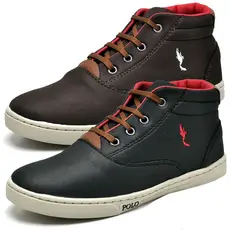 Tênis Infantil Masculino Menino Super Leve Cano Alto Kit 2 Pares do 27 ao 36