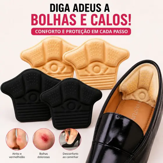 Protetor De Calcanhar Alto Conforto Dos Pés Tênis E Sapato Almofadado Evita Calo Bolha